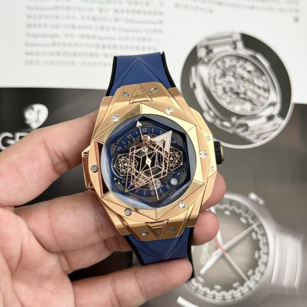 Dong Ho Hublot Big Bang Sang Bleu II Vang Hong Day Xanh BBF 45mm 6 1