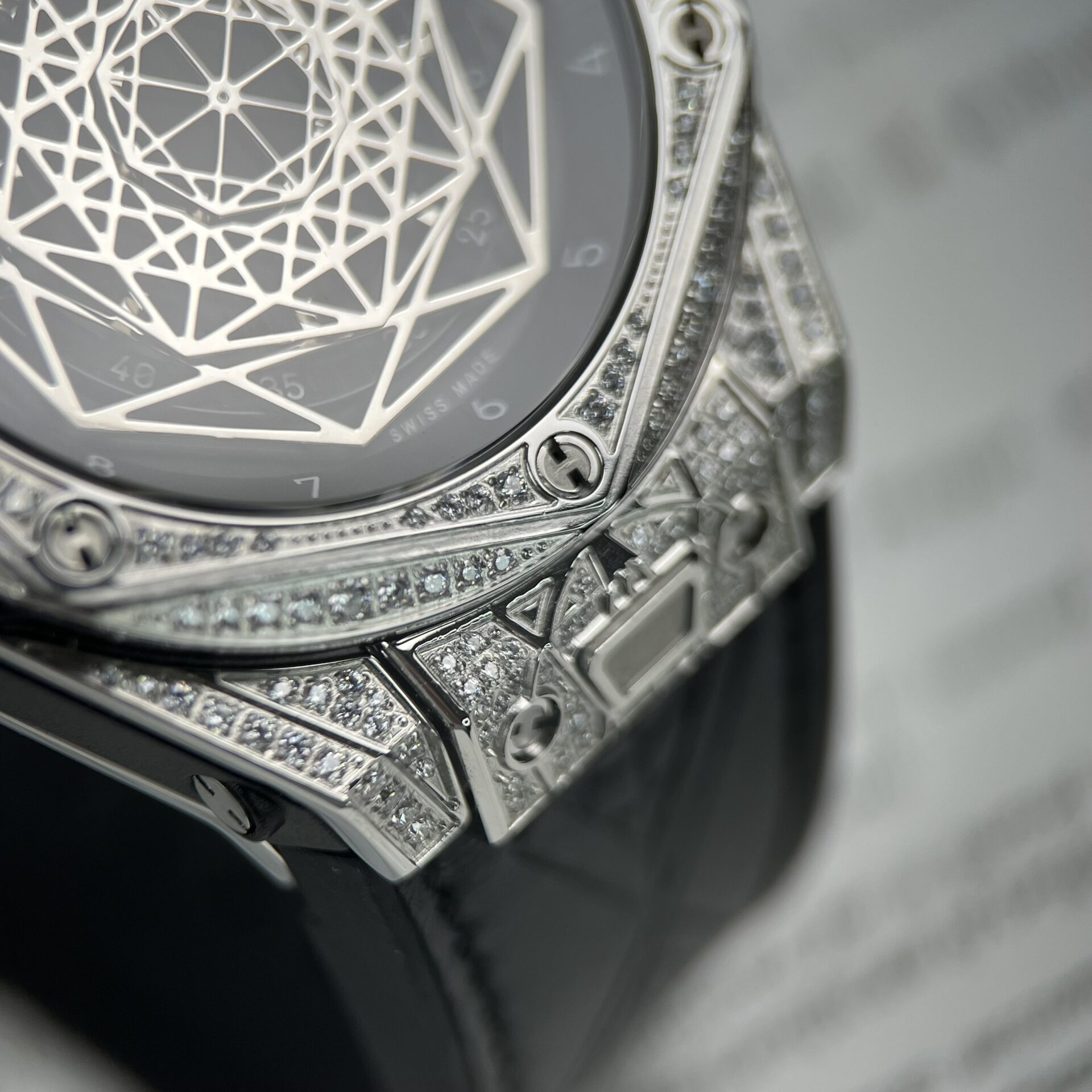 Hublot Big Bang Sang Bleu Super Clone Watch With Diamonds 45mm - Image 3