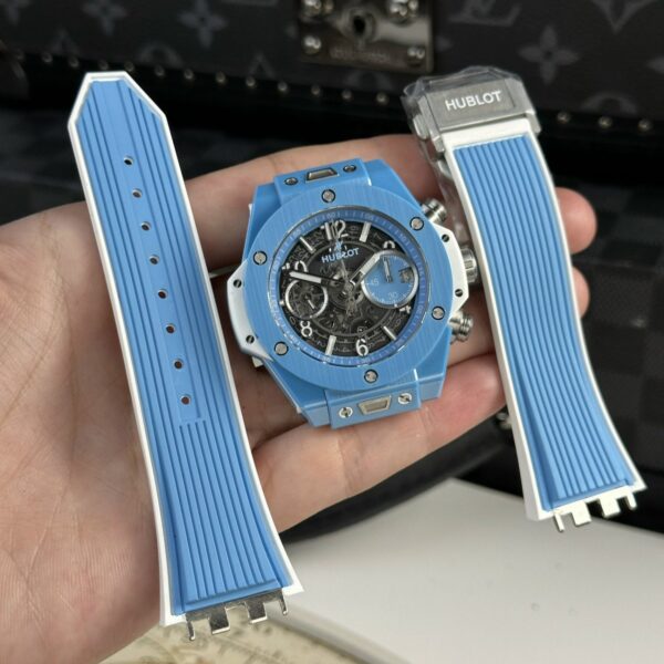 Dong Ho Hublot Big Bang Unico Ceramic Sky Blue Rep 11 Nha May BBF 9 1