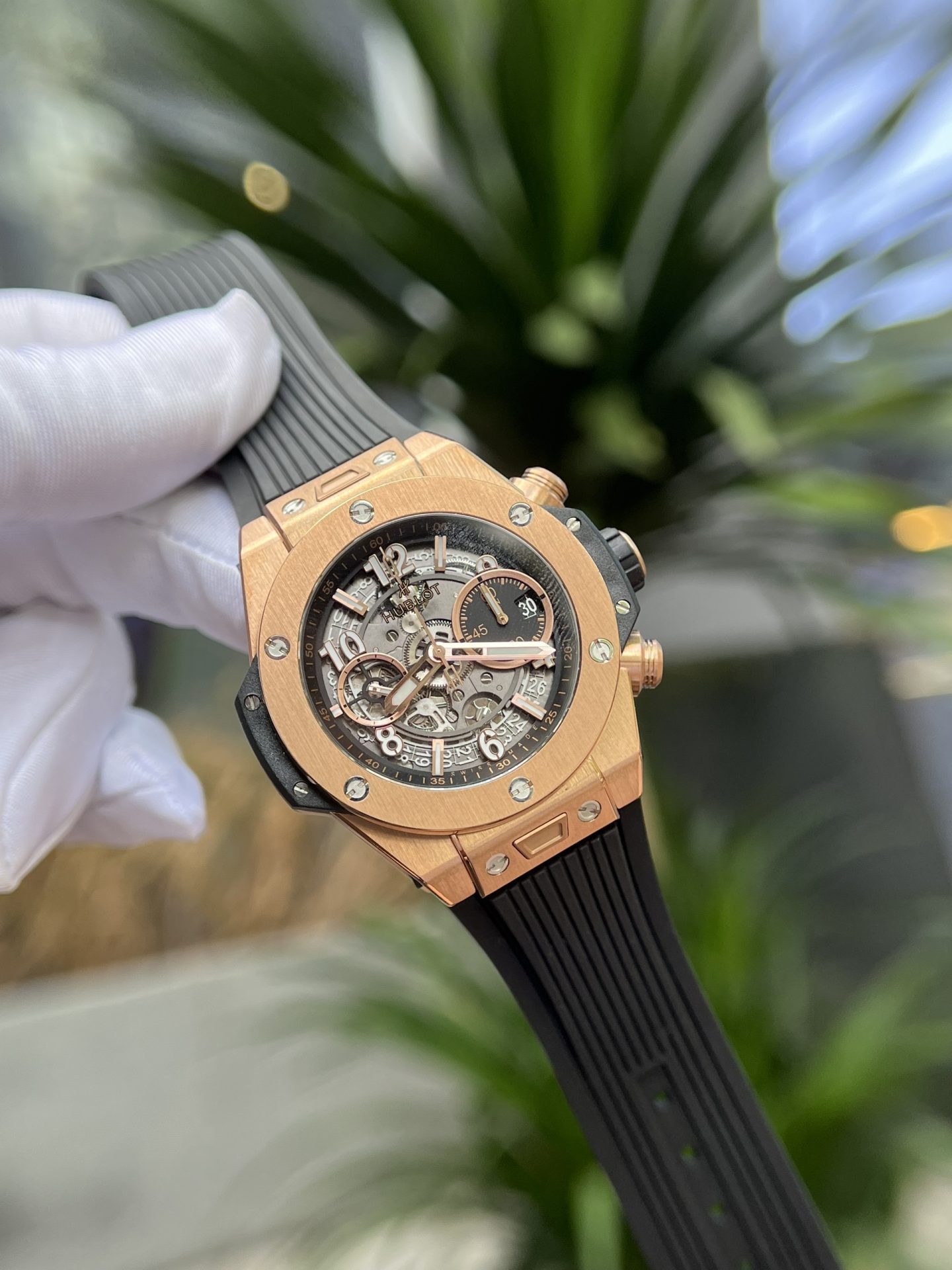 Hublot Replica Watch Big Bang Unico King Gold Rubber Strap BBF Factory 42mm - Image 3