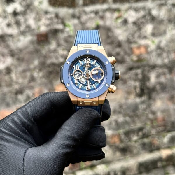 Dong Ho Hublot Big Bang Unico Mau Xanh Duong Replica 11 44mm 6 scaled 1