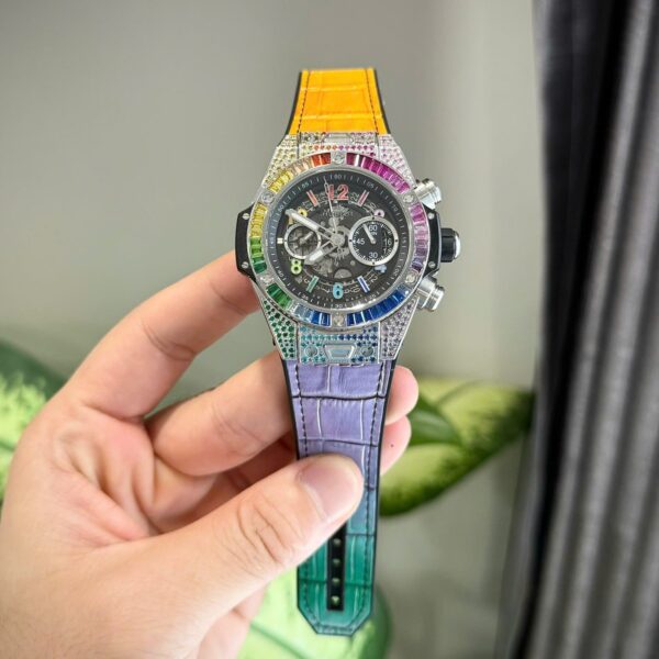 Dong Ho Hublot Big Bang Unico Rainbow Titanium Replica 11 Nha May BBF 45mm 2 1