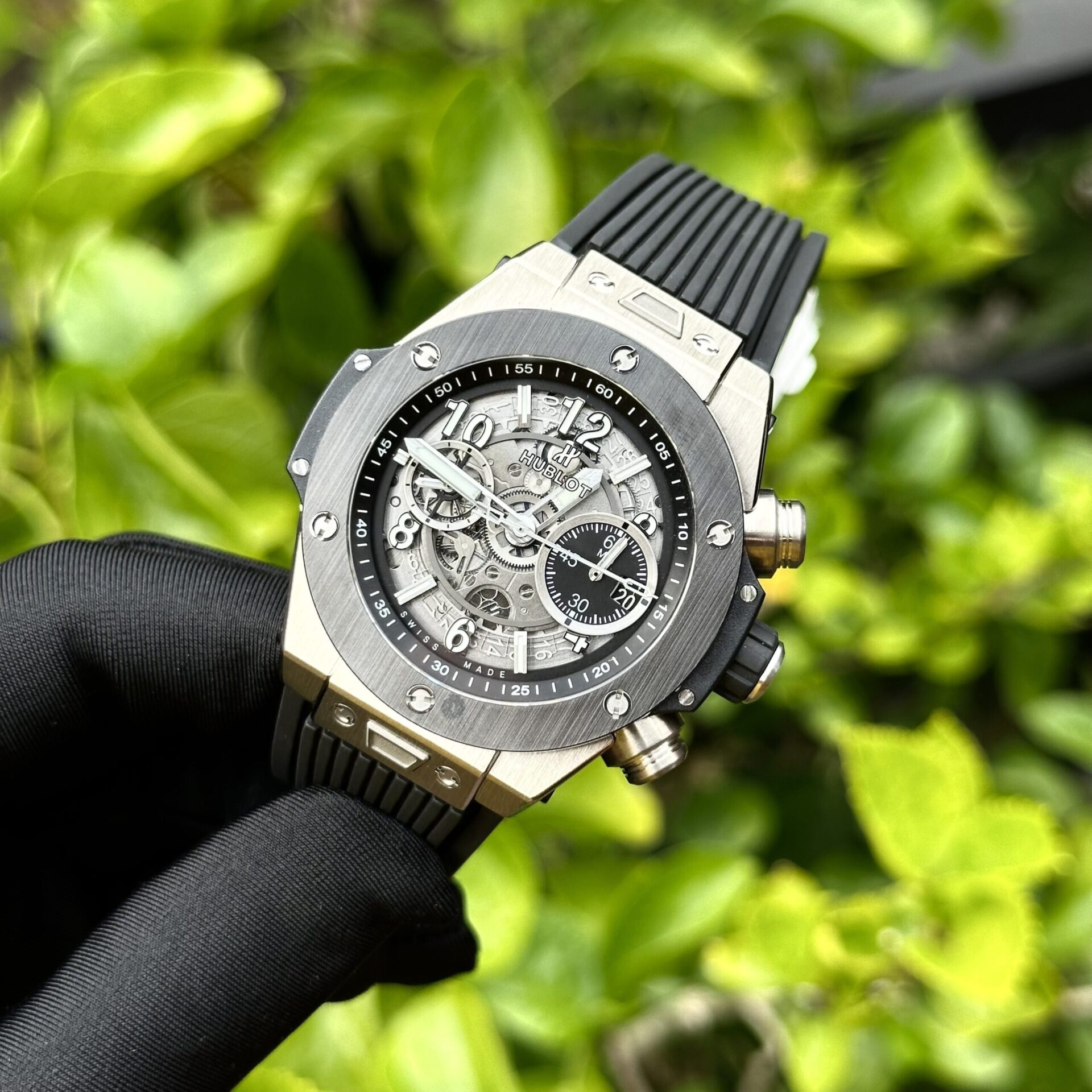 Hublot Big Bang Unico Super Clone 1:1 Watch Black Rubber Strap BBF 44mm - Image 3