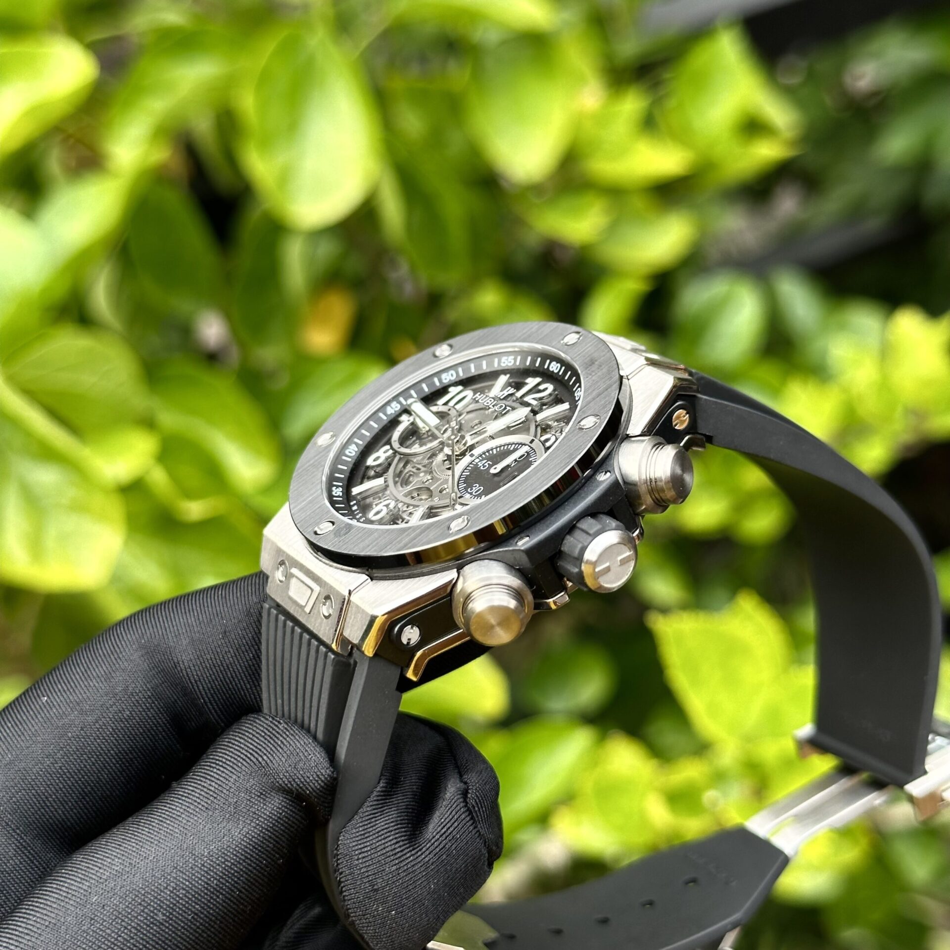 Hublot Big Bang Unico Super Clone 1:1 Watch Black Rubber Strap BBF 44mm - Image 4