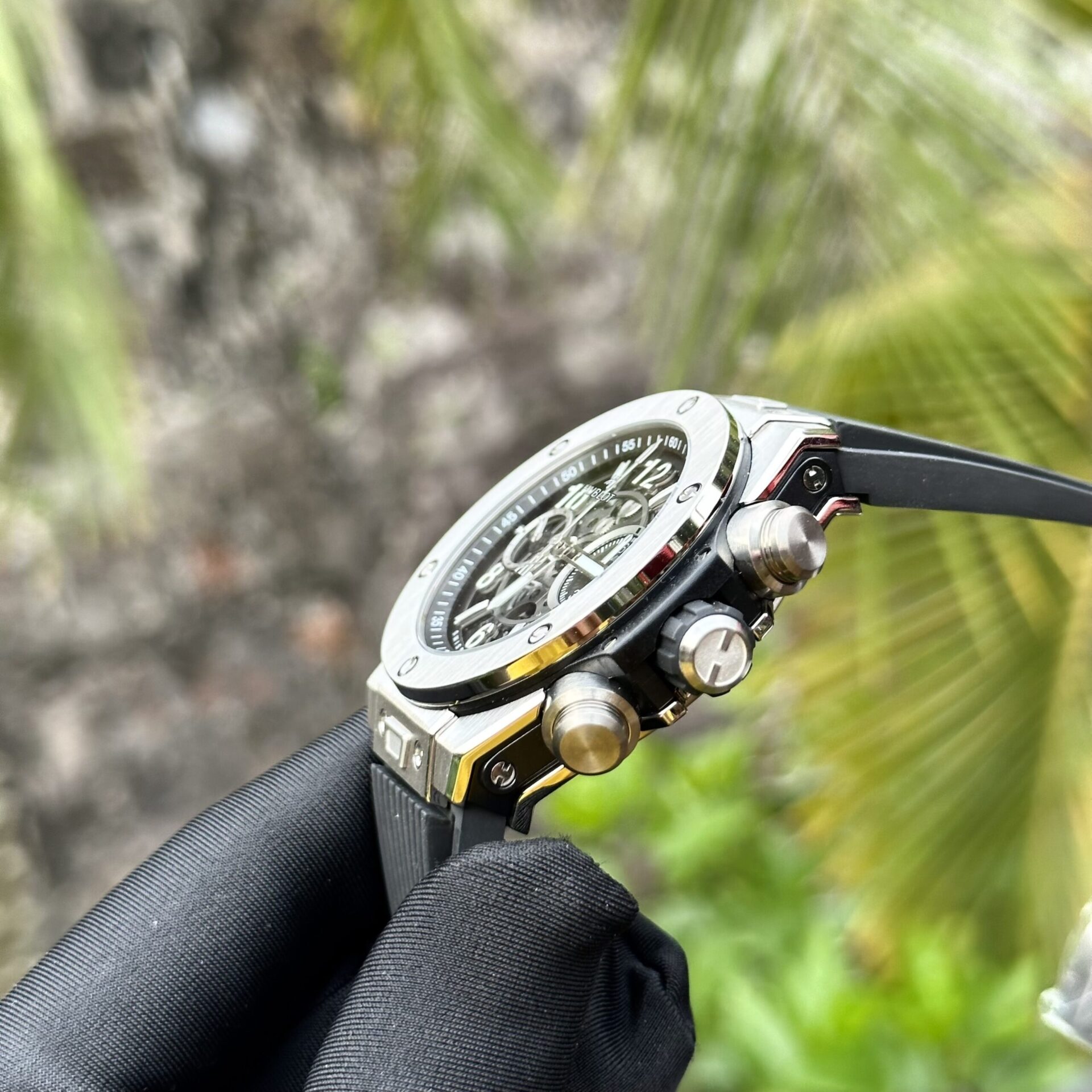 Hublot Replica Watches Big Bang Unico Titanium Black Rubber Strap 44mm - Image 5