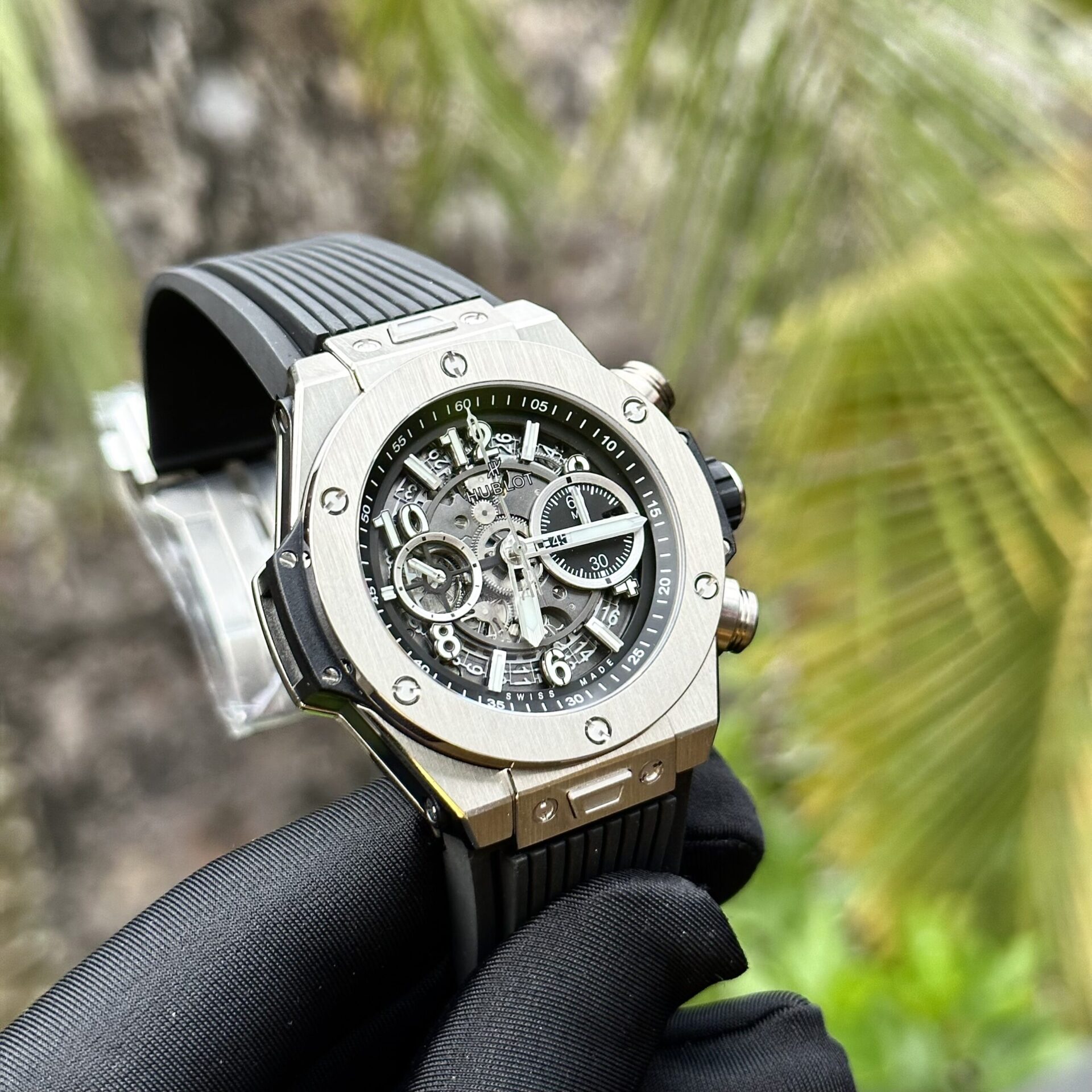 Hublot Replica Watches Big Bang Unico Titanium Black Rubber Strap 44mm - Image 4