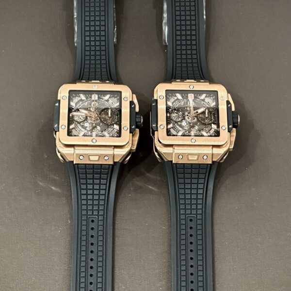 Dong Ho Hublot Big Big Square Replica 11 Mau Vang Hong 42mm 3 1