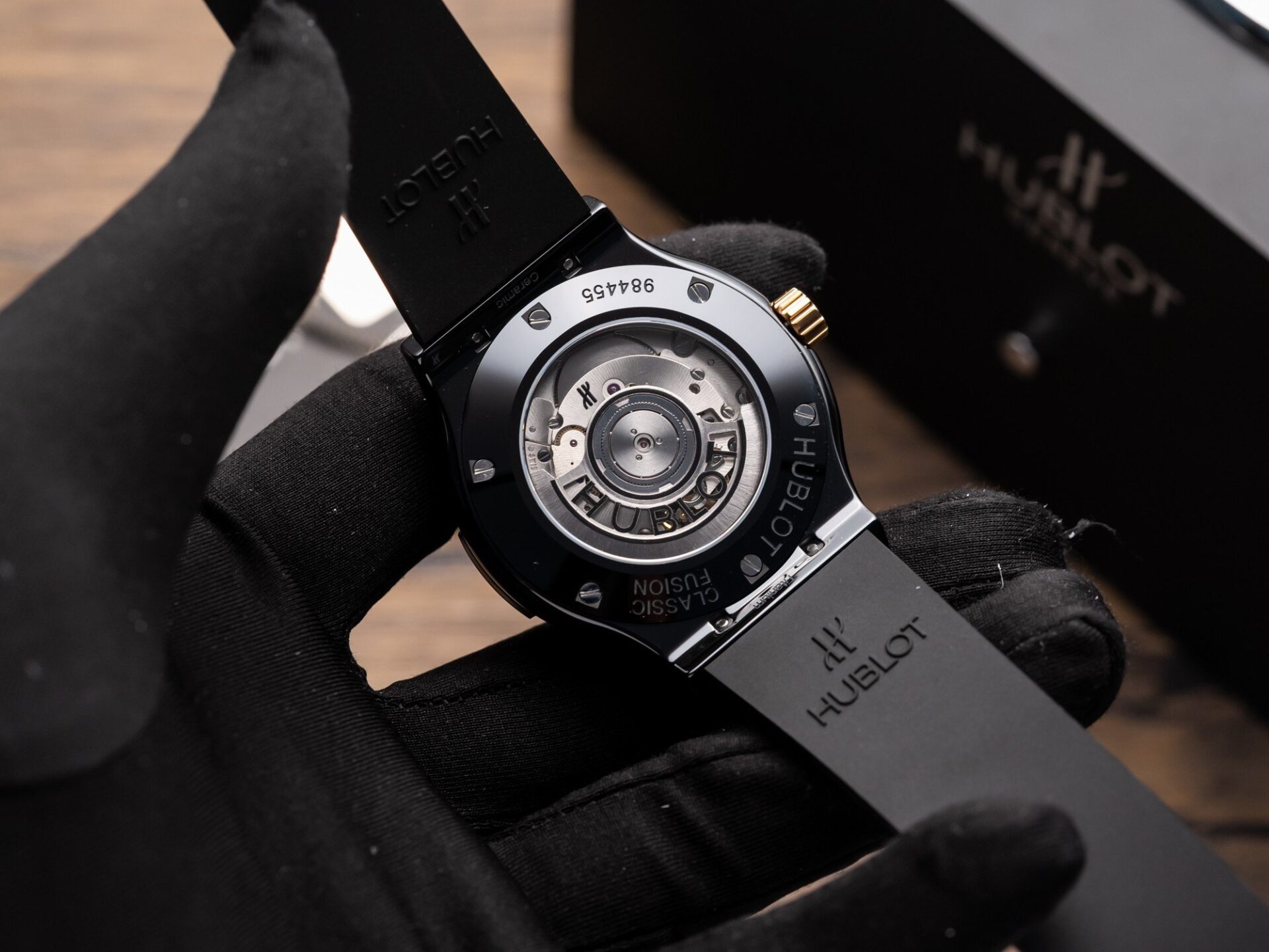 Hublot Replica Watch Ceramic Demi Rose Rubber Strap 42mm - Image 7
