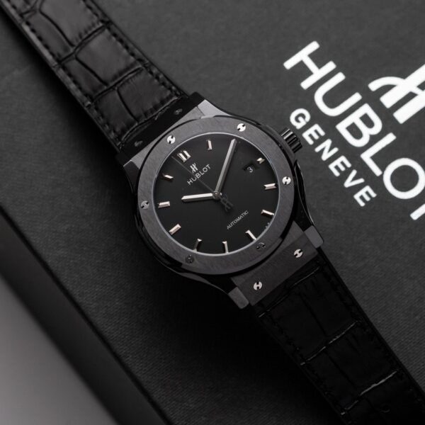 Dong Ho Hublot Ceramic Mat Carbon Replica 11 Day Da GSF 42mm 2 1