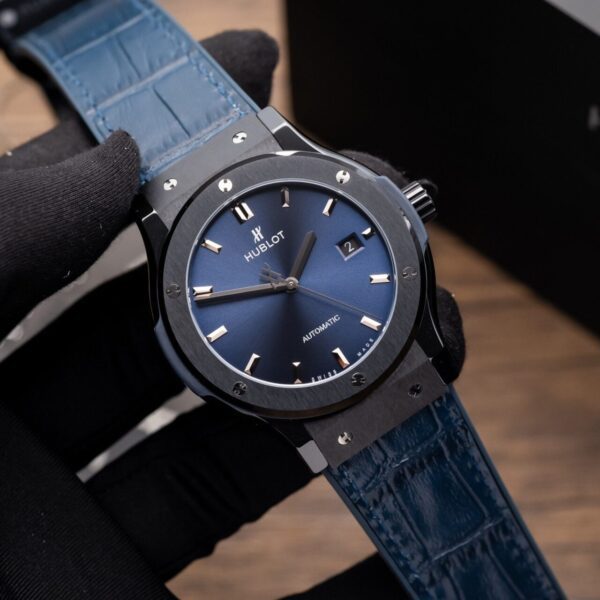 Dong Ho Hublot Ceramic Mat Xanh Blue Replica 11 Day Da GSF 42mm 9 1