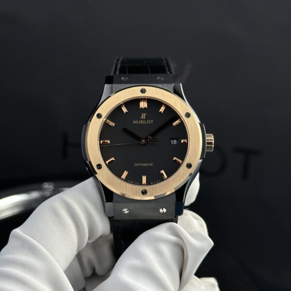 Dong Ho Hublot Che Tac Classic Fusion Ceramic Demi Gold May SW300 JJZ 42mm 4 1