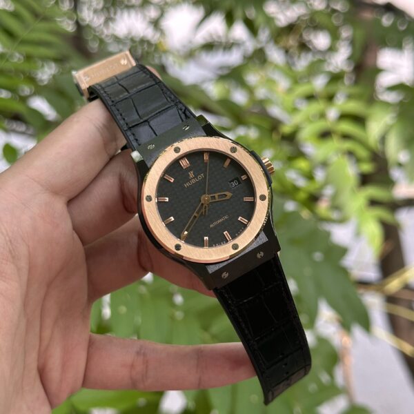 Dong Ho Hublot Classic Fusion Ceramic Demi Gold Carbon JJZ Factory 42mm 1 1