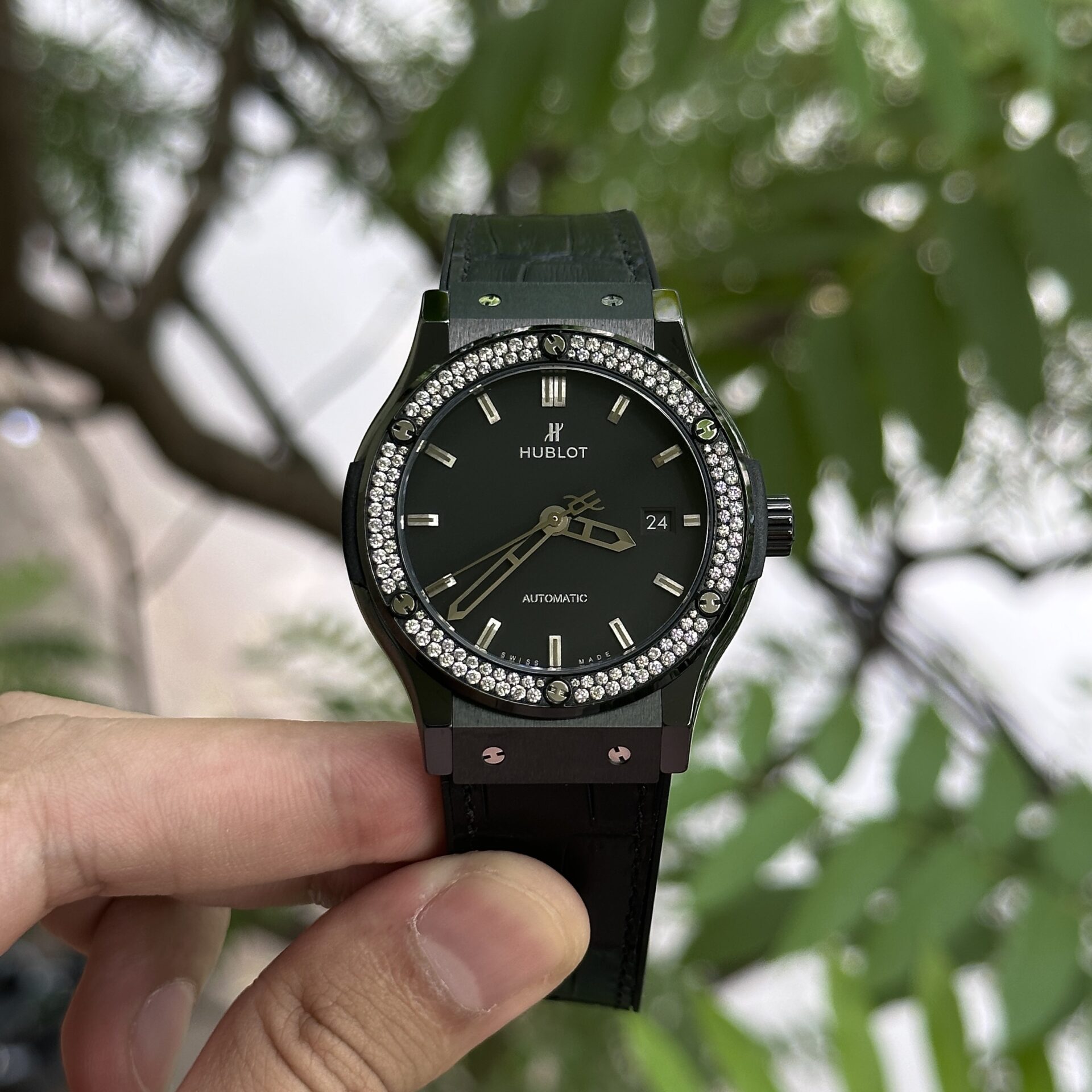 Hublot Classic Fusion Ceramic With Diamonds Replica 1:1 Watch JJZ 42mm - Image 2