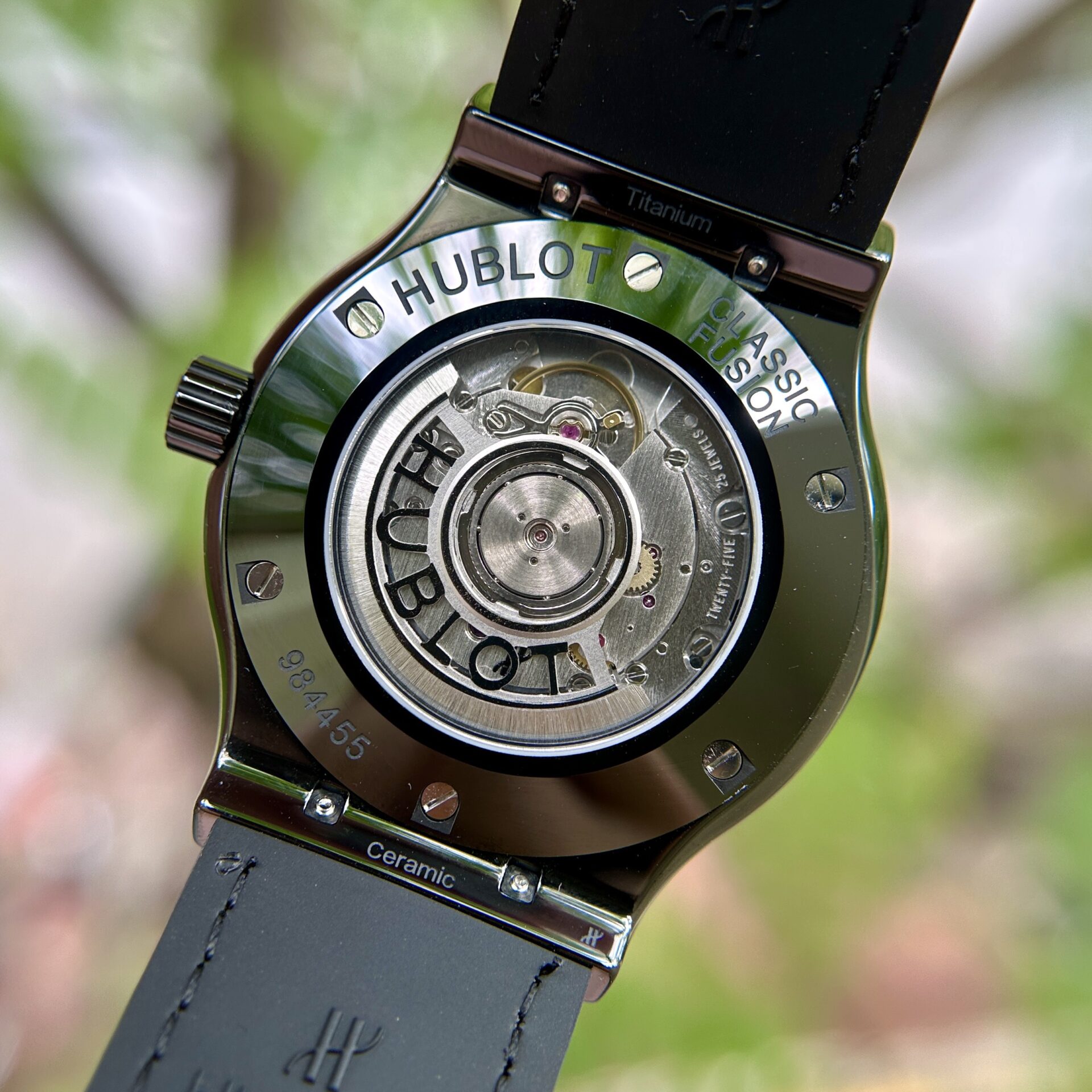 Hublot Classic Fusion Ceramic Replica Watch Black Leather Strap JJZ 42mm - Image 6