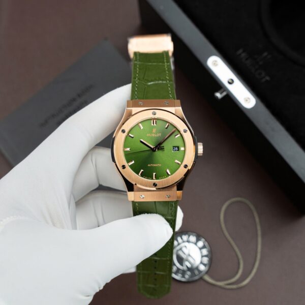 Dong Ho Hublot Classic Fusion King Gold Che Tac Mau Xanh La Cay May SW300 Thuy Sy 42mm 9 1