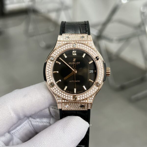 Dong Ho Hublot Classic Fusion King Gold Diamonds HB Factory 38mm 6 1