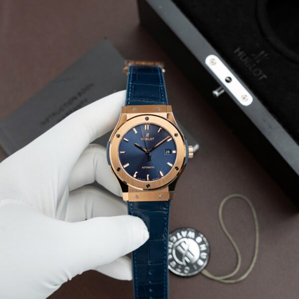 Dong Ho Hublot Classic Fusion King Gold Replica 11 Mau Xanh Blue May SW300 Thuy Sy 42mm 1 1