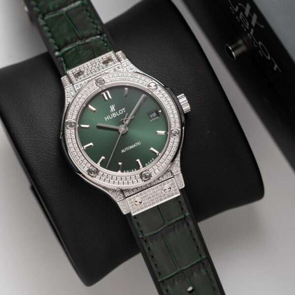 Dong Ho Hublot Classic Fusion Titanium Green Dinh Full Da 38mm 3 1