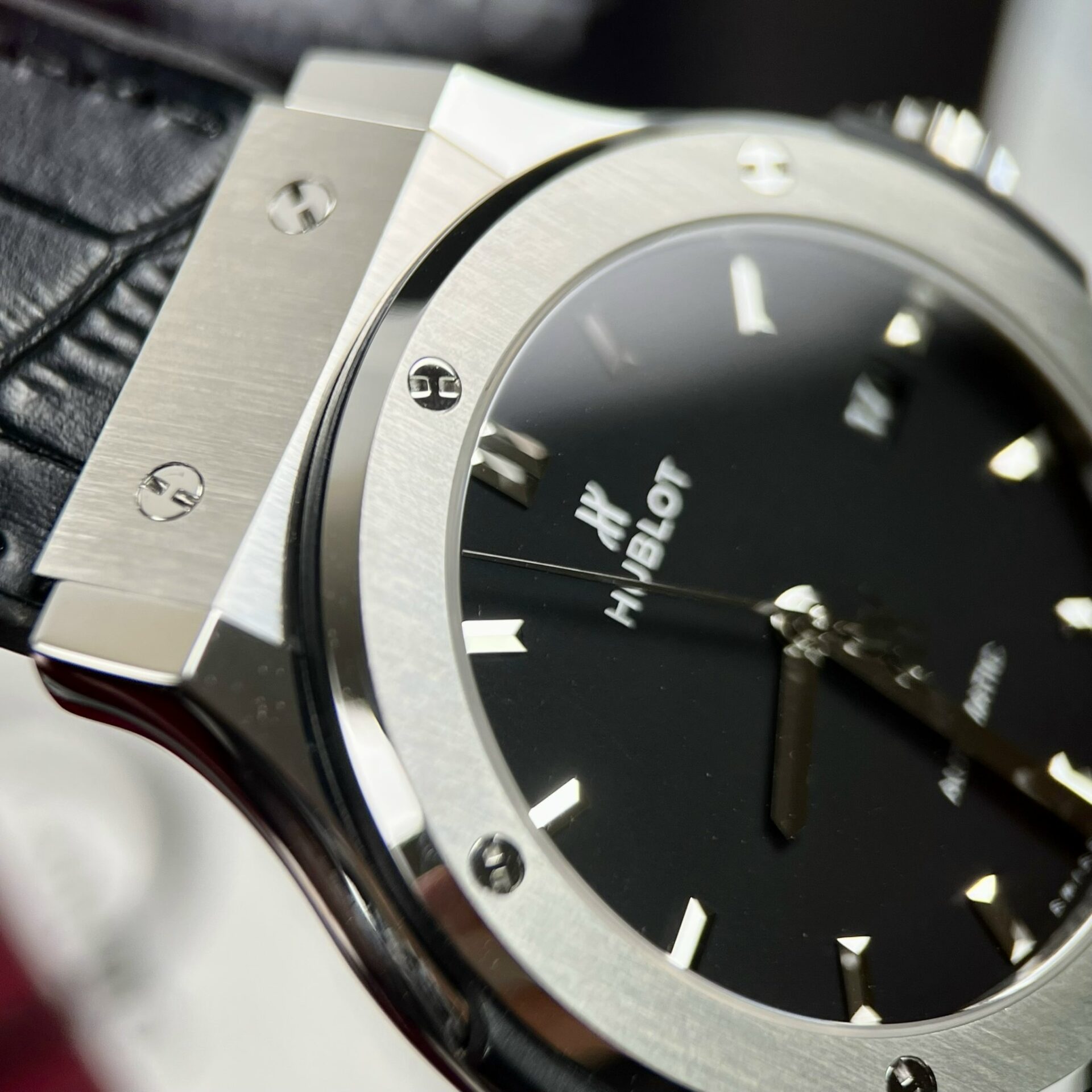 Hublot Replica Watch Classic Fusion Titanium Black Dial JJF Factory 42mm - Image 4