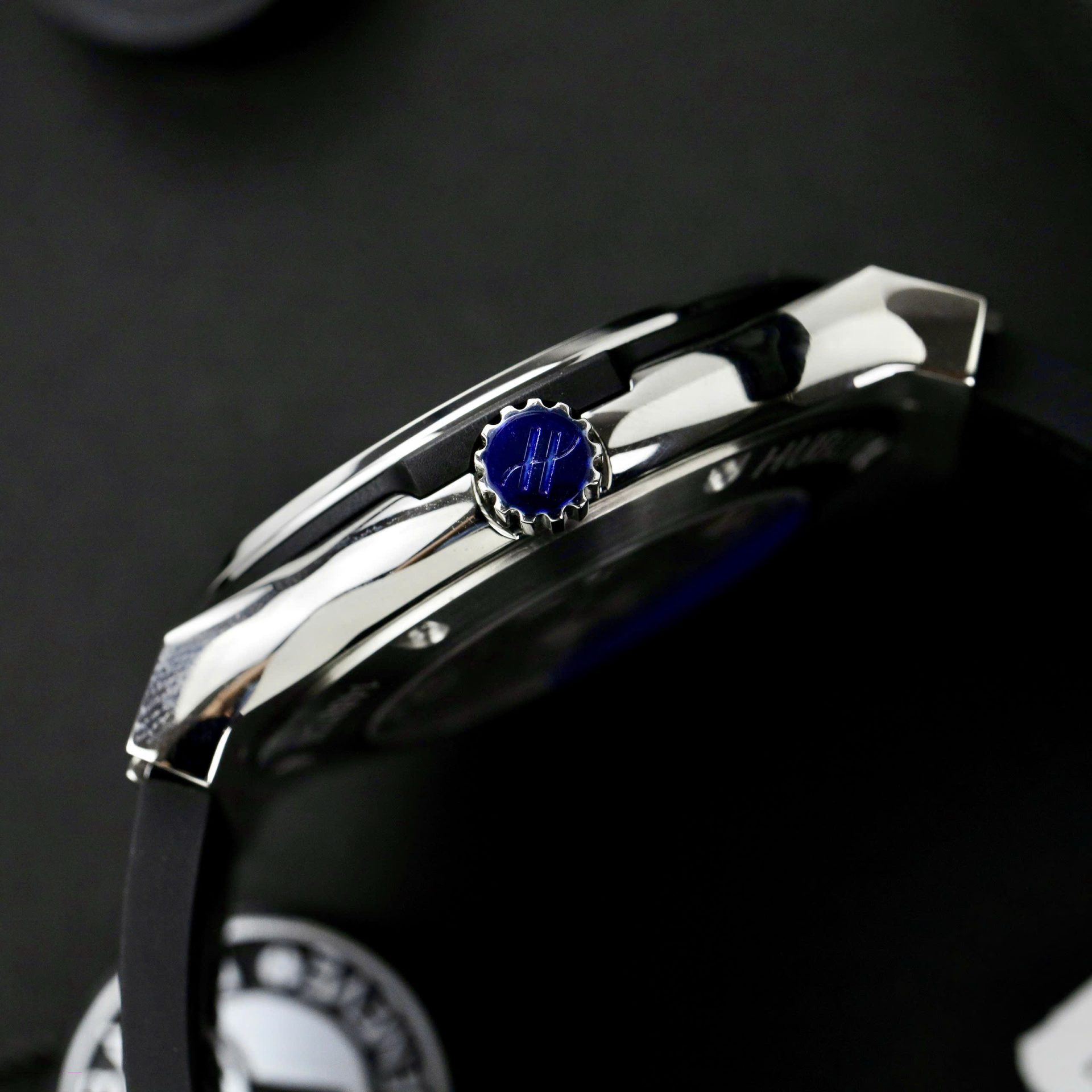 Hublot Classic Fusion Titanium Replica Watch Black Dial Custom Moissanite Diamonds 42mm - Image 6