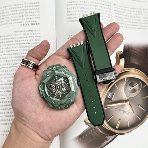 Dong Ho Hublot Nam Rep 11 Big Bang Unico Green Ceramic BBF 45mm 2 1