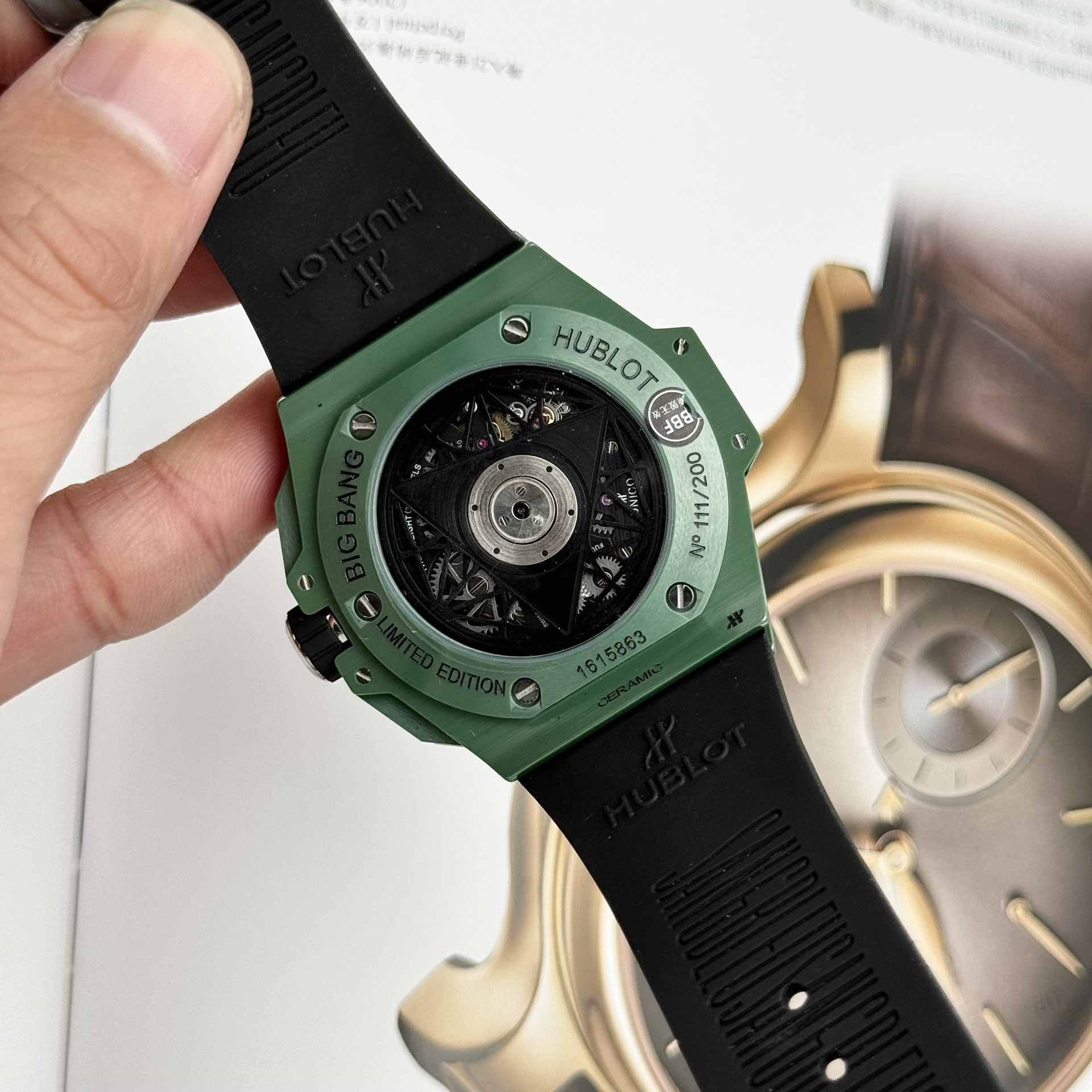 Hublot Best Super Clone Watch Big Bang Sang Bleu II Green Ceramic BBF 45mm - Image 8