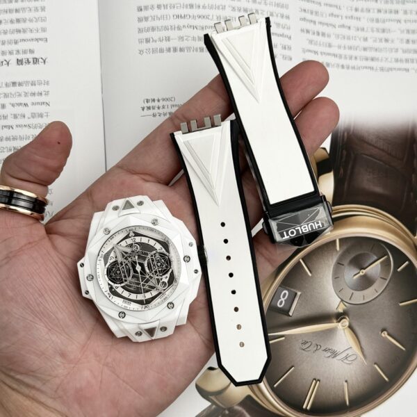 Dong Ho Hublot Nam Rep 11 Big Bang Unico White Ceramic BBF 45mm 6 1
