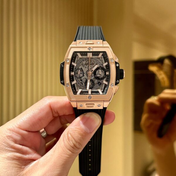 Dong Ho Hublot Nam Rep 11 Spirit Of Big Bang Chronograph King Gold Mau Den 42mm 5 1