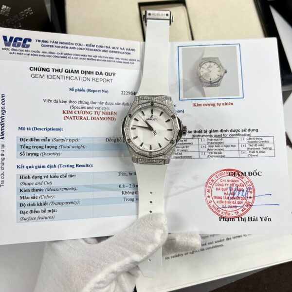 Dong Ho Hublot Orlinski Dinh Full Kim Cuong Moissanite APS Mau Trang 40mm 3 scaled 1