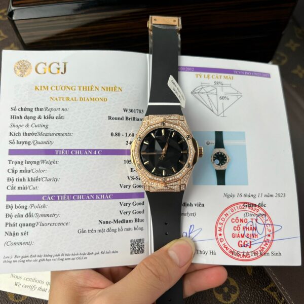 Dong Ho Hublot Orlinski King Gold Dinh Full Kim Cuong Tu Nhien Replica 11 40mm 2 1