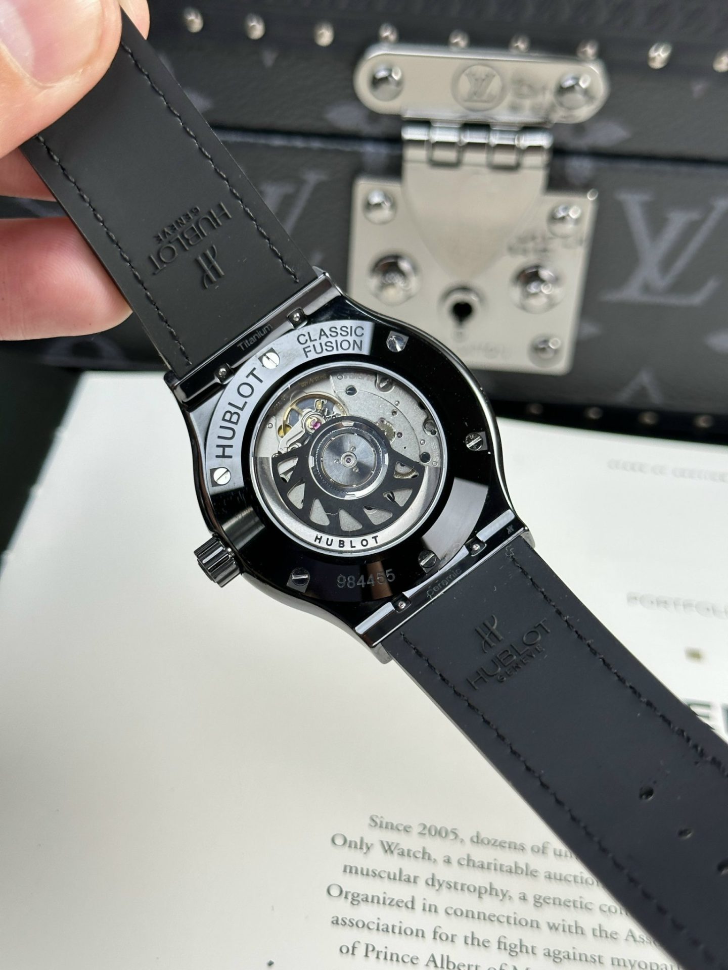 Hublot Classic Fusion Ceramic Replica Watch With Stone Swarovski Refined 42mm - Image 6