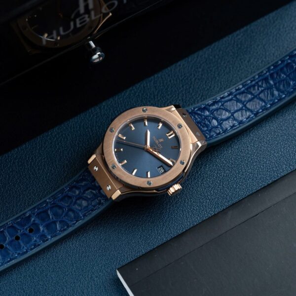 Dong Ho Hublot Replica 11 Classic Fusion King Gold Mat Xanh Blue 33mm 7 1