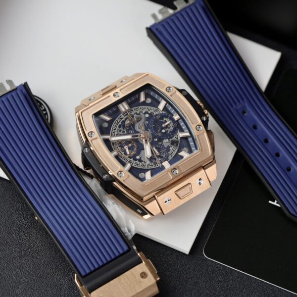 Dong Ho Hublot Spirit Of Big Bang King Gold Mau Xanh Duong Fake 11 42mm 4 1