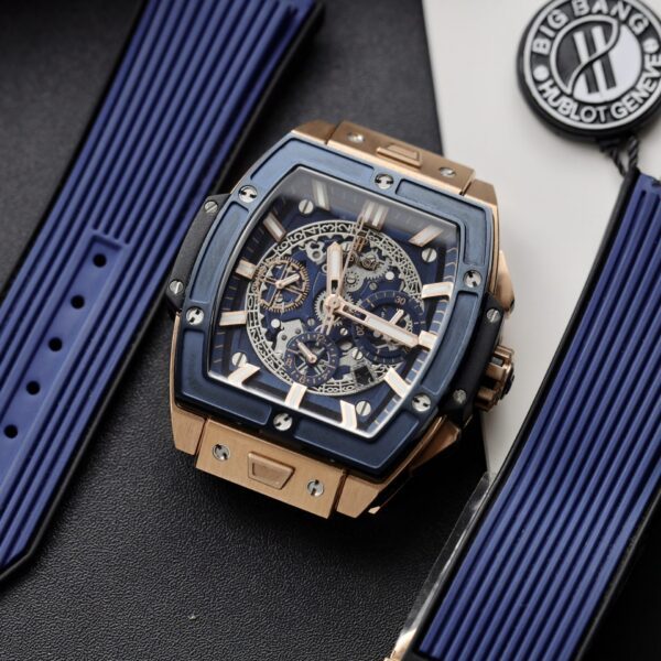 Dong Ho Hublot Spirit Of Big Bang King Gold Vien Gom Xanh Rep 11 42mm 4 1