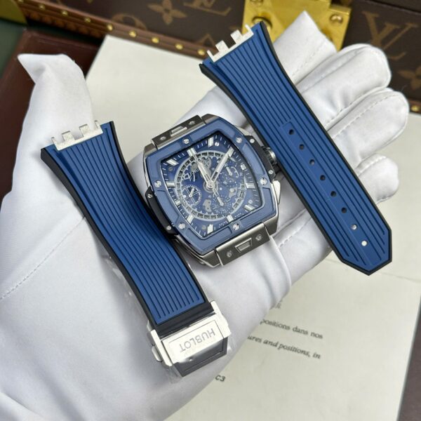 Dong Ho Hublot Spirit Of Big Bang Titanium Replica 11 Vien Gom Xanh Blue Nha May BBF 42mm 1 1