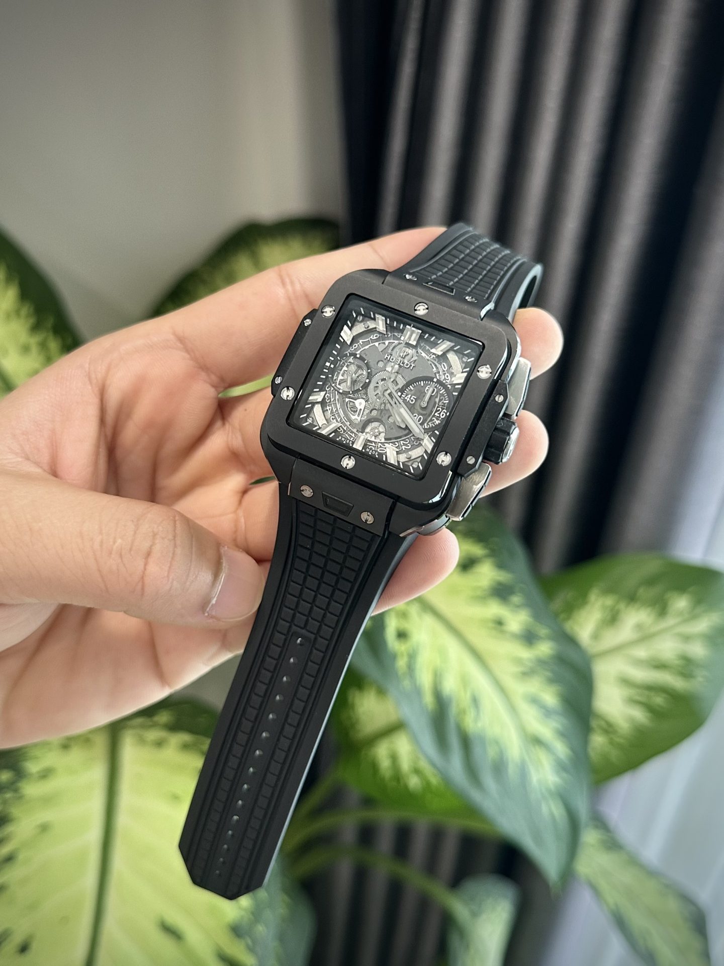 Hublot Replica Watch Square Bang Unico Ceramic Black BBF Factory 42mm - Image 3
