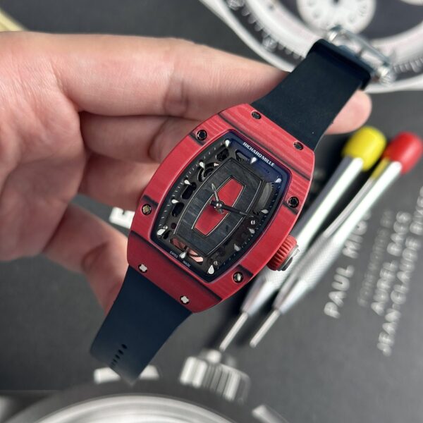 Dong Ho Nu Richard Mille RM07 01 Che Tac Vo Carbon Mau Do 32x46mm 1 1