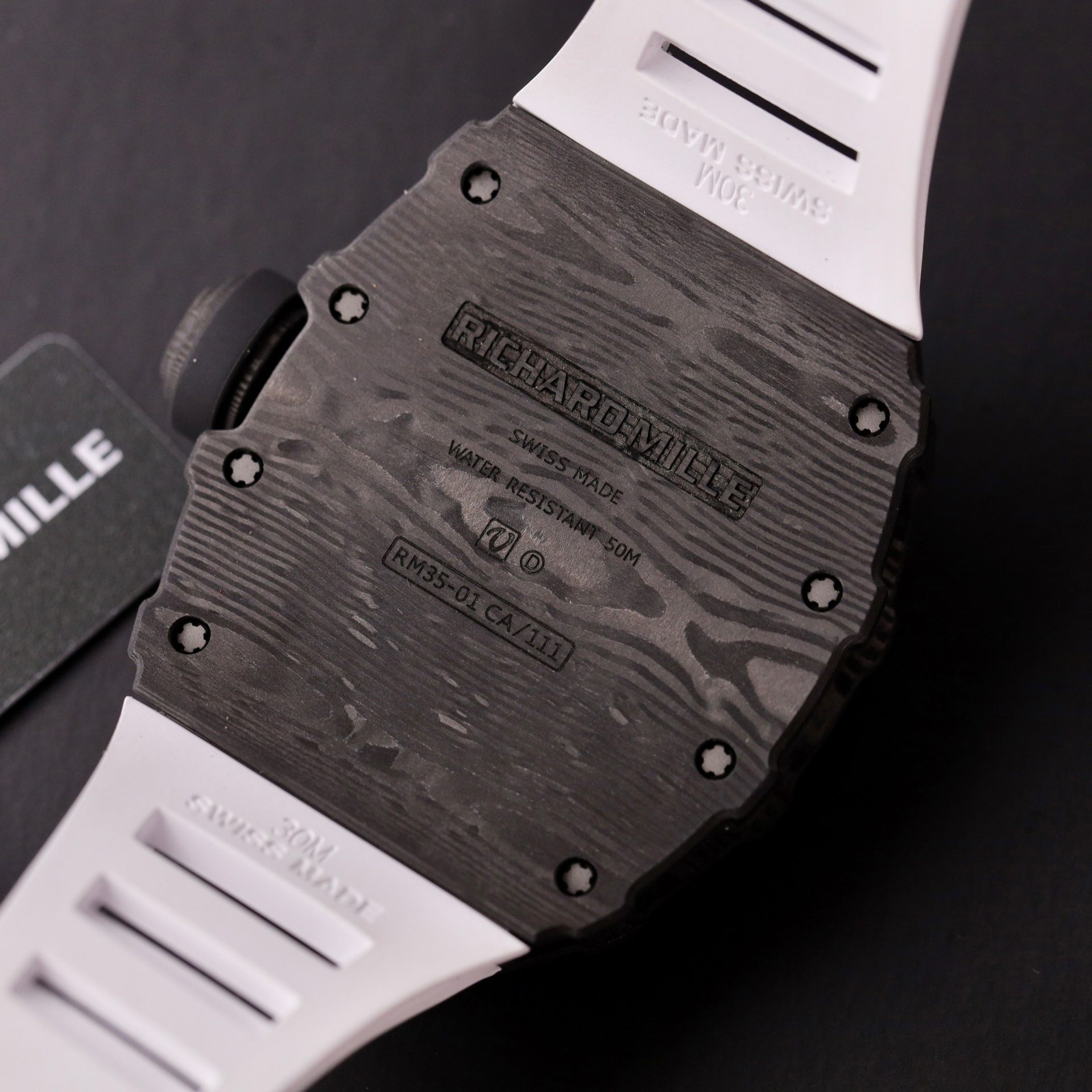 Richard Mille Super Clone Watch RM35-01 Carbon Rubber Strap BBR Factory 44mm - Image 8