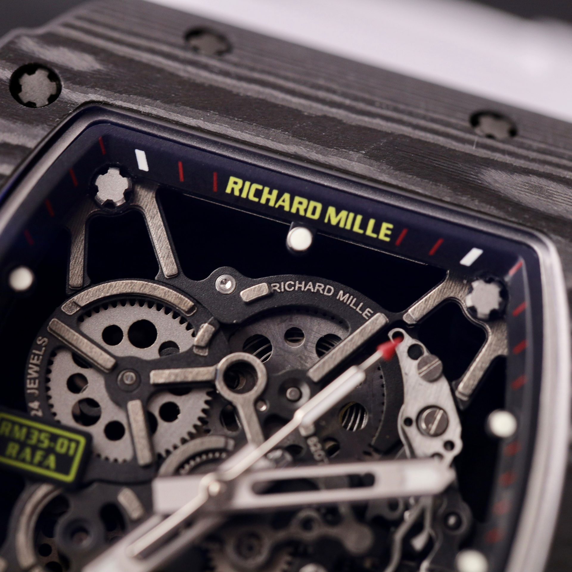 Richard Mille Super Clone Watch RM35-01 Carbon Rubber Strap BBR Factory 44mm - Image 6