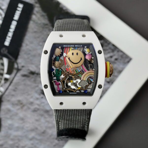 Dong Ho Richard Mille Fake 11 RM88 Smiley Day Vai Nato Mau Xam 42mm 1 1