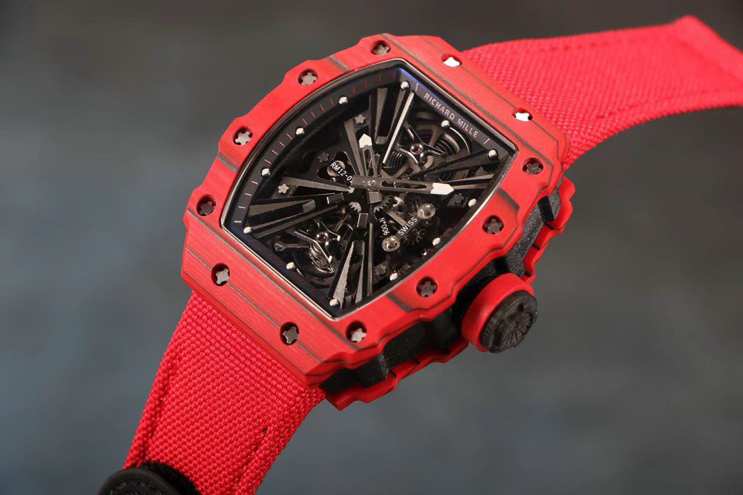 Richard Mille Best Super Clone Watch RM12-01 Tourbillon Carbon Red 40mm - Image 4