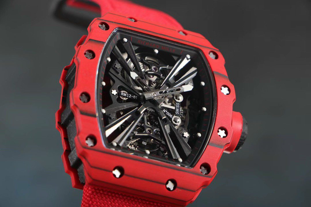 Richard Mille Best Super Clone Watch RM12-01 Tourbillon Carbon Red 40mm - Image 5