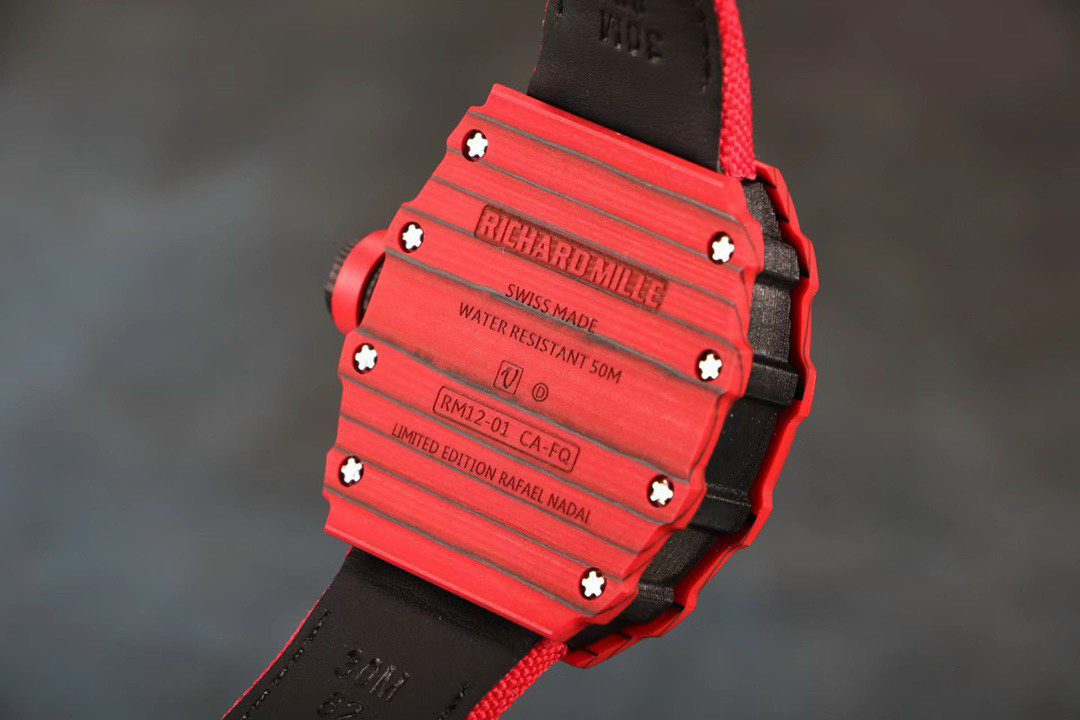 Richard Mille Best Super Clone Watch RM12-01 Tourbillon Carbon Red 40mm - Image 7