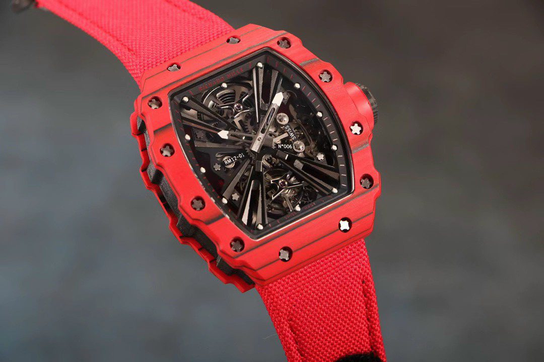 Richard Mille Best Super Clone Watch RM12-01 Tourbillon Carbon Red 40mm - Image 2