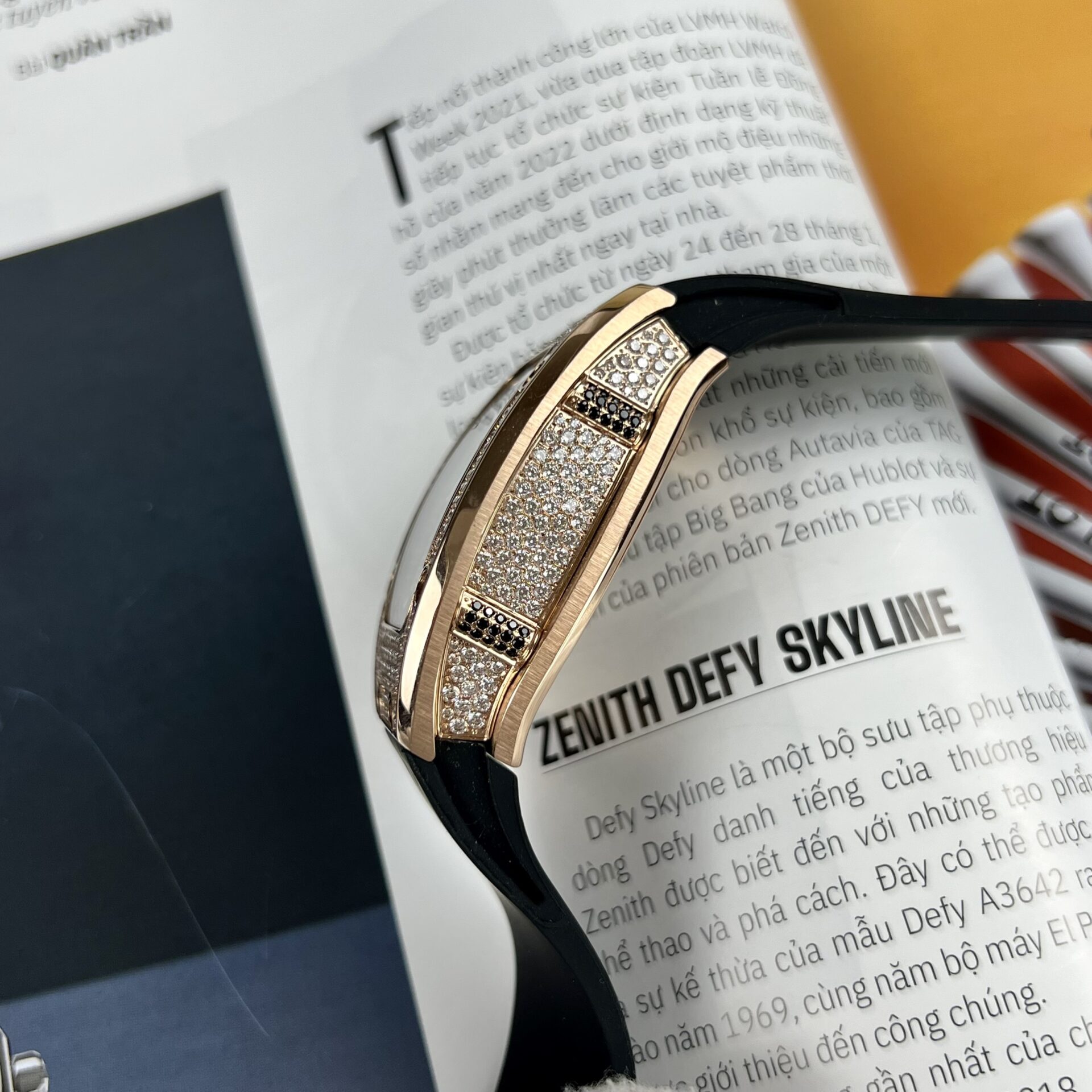 Richard Mille RM007 Super Clone 1:1 Watch Rose Gold With Full Stone 36mm - Image 4