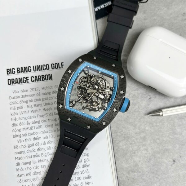 Dong Ho Richard Mille RM055 Replica 11 Vo Full Carbon Day Cao Su 45mm 7 1