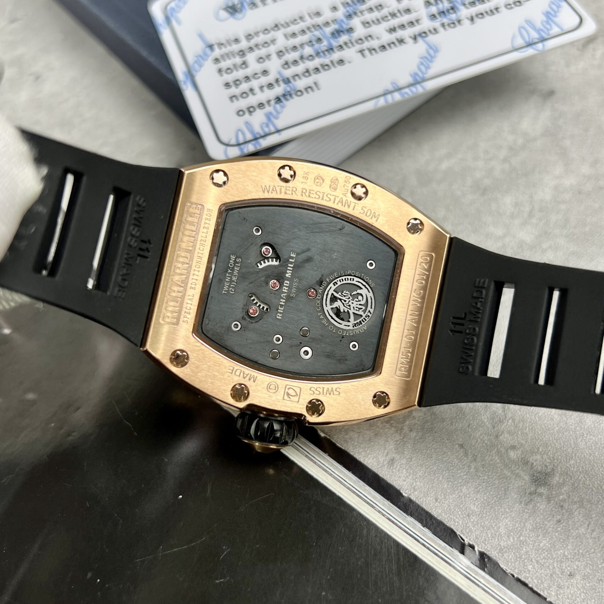 Richard Mille RM057 Jackie Chan Super Clone Watch With Full Diamonds 44mm - Image 5