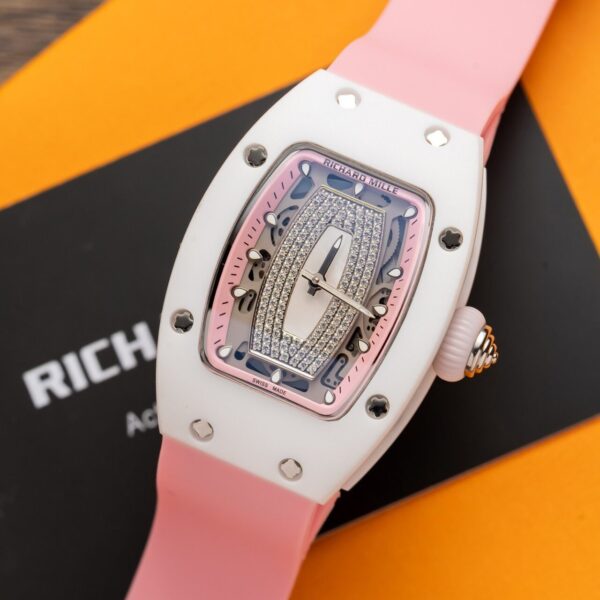 Dong Ho Richard Mille RM07 01 Ceramic Day Cao Su Mau Hong 36mm 2 1