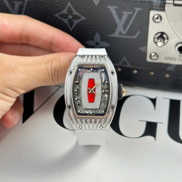 Dong Ho Richard Mille RM07 01 Nu Dinh Da Day Cao Su Mau Trang Nha May ZF 36mm 2 1