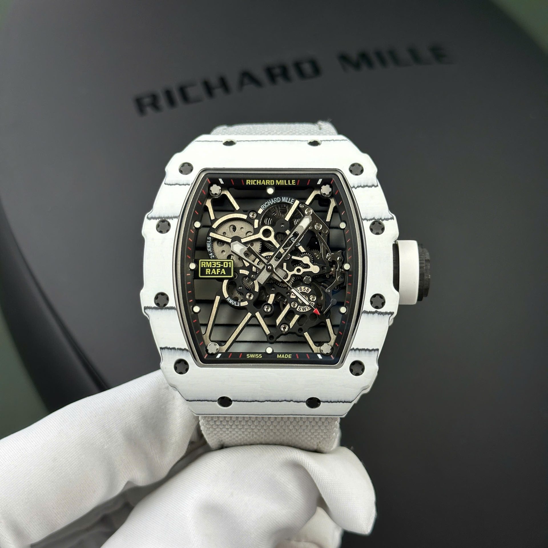 Richard Mille RM35-01 Rafael Nadal Red Rubber Strap Replica 1:1 Watch BBR Factory 42mm - Image 2